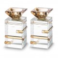 PAIRE DE BOUGEOIRS CRISTAL
