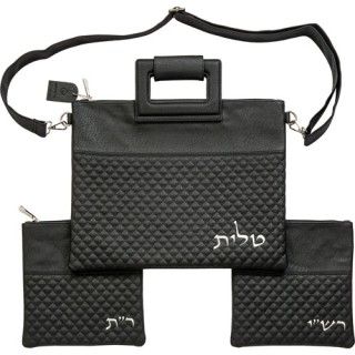 POCHETTE TALIT & TEFILINES RACHI/RABENOU TAM SIMILI CUIR