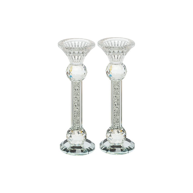 Acheter Des Bougeoirs Hauts En Cristal Avec Pierres Brillantes Chauffe