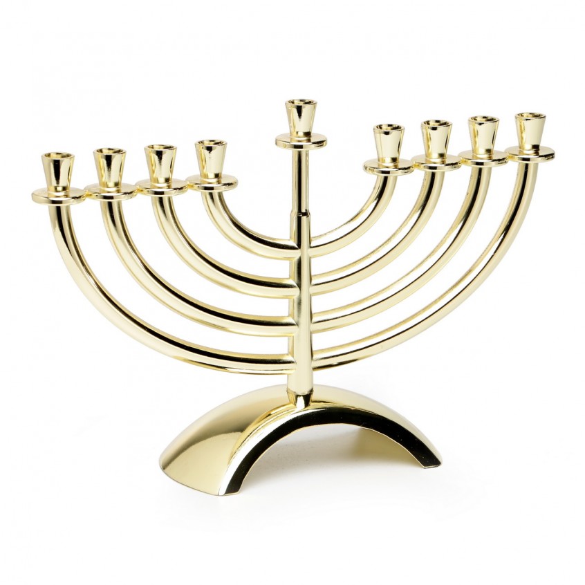 acheter une menorah taille petite en métal forme arrondie
