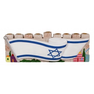 MENORAH ENFANT DRAPEAU ISRAEL