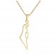 COLLIER PENDENTIF CARTE ISRAEL