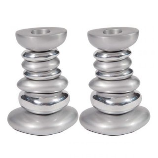 PAIRE BOUGEOIRS METAL DESIGN