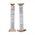 PAIRE DE BOUGEOIRS CRISTAL