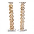 PAIRE DE BOUGEOIRS CRISTAL