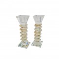 PAIRE DE BOUGEOIRS CRISTAL
