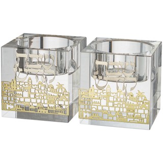 MINI PAIRE BOUGEOIRS CRISTAL