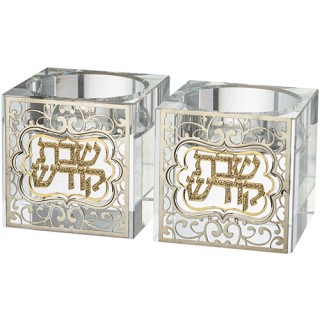 MINI PAIRE BOUGEOIRS CRISTAL