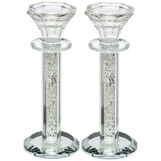 PAIRE BOUGEOIRS CRISTAL